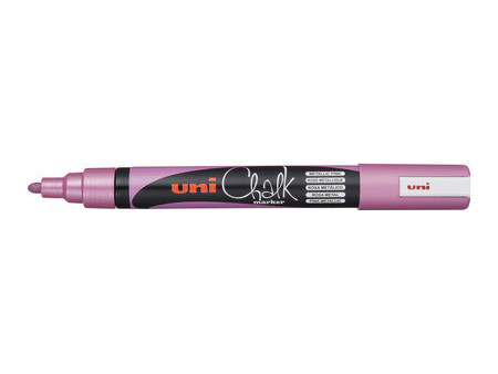 uni-ball Marqueur craie Chalk marker PWE5M, rose métallique