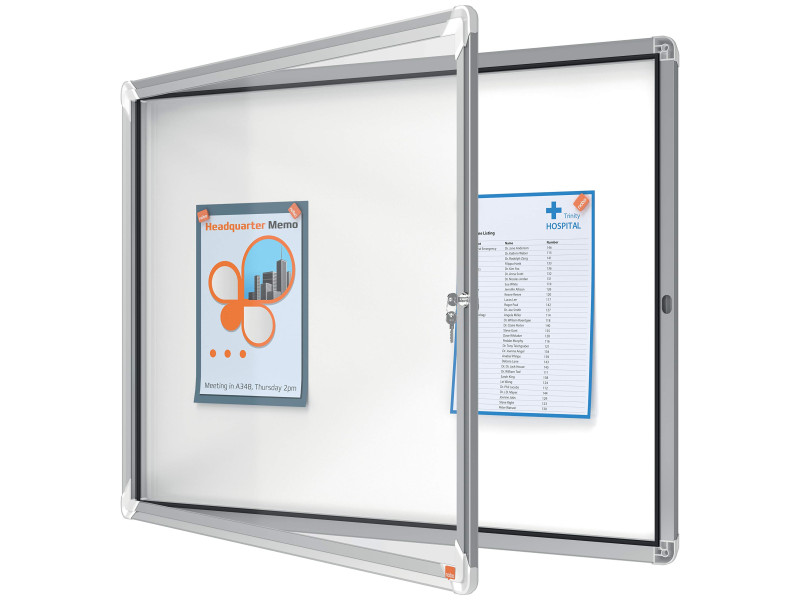 nobo Vitrine d'affichage Premium Plus, fond en métal, 8x A4