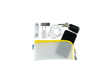 HERMA Pochette à fermeture à zip 'Mesh Bags', A4, rouge
