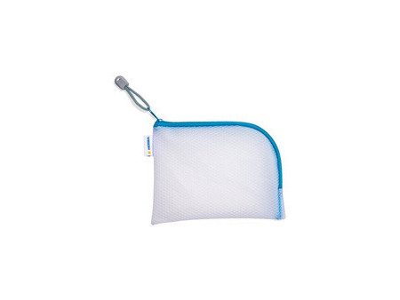 HERMA Pochette à fermeture à zip 'Mesh Bags', A6, bleu