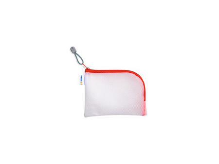 HERMA Pochette à fermeture à zip 'Mesh Bags', A7, rouge