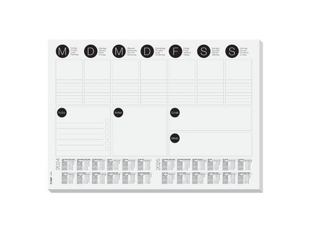 sigel Sous-main bloc papier, A3, noir/blanc