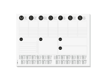 sigel Sous-main bloc papier, A3, noir/blanc