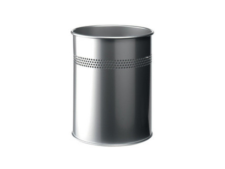 DURABLE Corbeille à papier METALLIQUE, rond, 15 litres