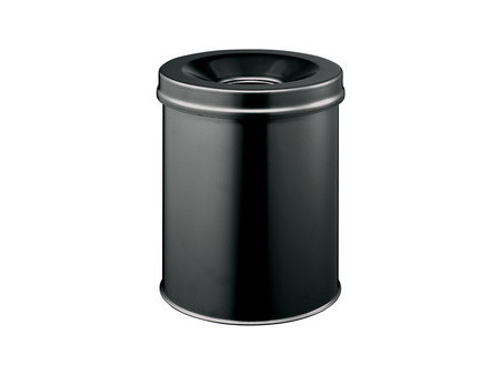 DURABLE Corbeille à papier SAFE, ronde, 15 litres, noir