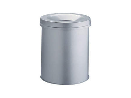 DURABLE Corbeille à papier SAFE, rond, 15 litres, gris