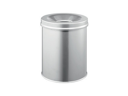 DURABLE Corbeille à papier SAFE, rond, 15 litres, argent