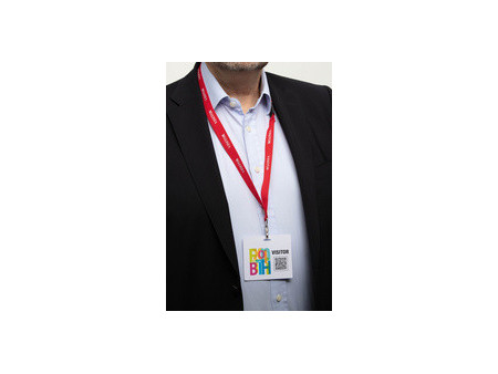 DURABLE Badge visiteur 'VISITOR BADGE', film, blanc