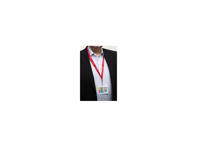 DURABLE Badge visiteur 'VISITOR BADGE', film, blanc