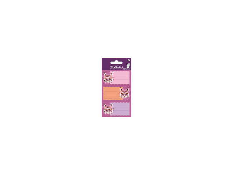 herlitz Étiquettes pour livres Wild Animals Lynx, 78 x 42 mm
