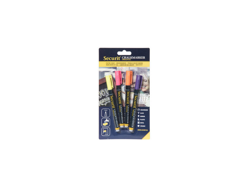 Securit Feutre-craie ORIGINAL SMALL, set de 4