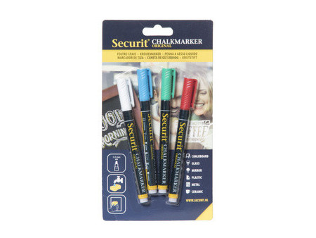 Securit Feutre-craie ORIGINAL SMALL, set de 4