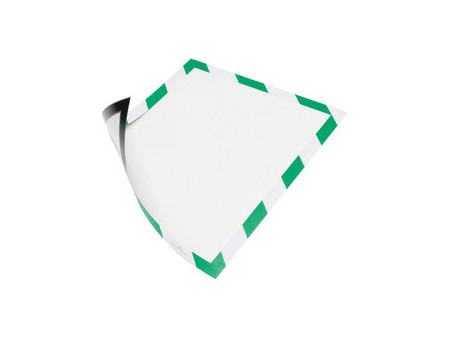 DURABLE Cadre magnétique SECURITY, format A4, vert/ blanc