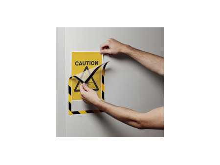 DURABLE Cadre magnétique SECURITY, format A4, vert/ blanc