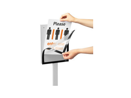 DURABLE Support d'information INFO STAND BASIC, A4, gris