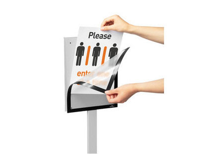 DURABLE Support d'information INFO STAND BASIC, A3, gris