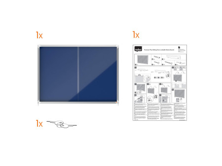 nobo Vitrine d'affichage Premium Plus, en feutre, 8x A4