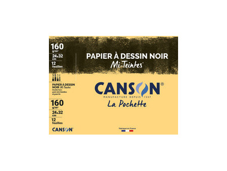 CANSON Papier dessin Mi-Teintes, 240 x 320 mm, assorti
