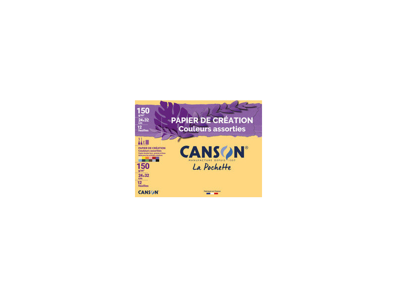 CANSON Papier de création, 240 x 320 mm, couleurs assorties