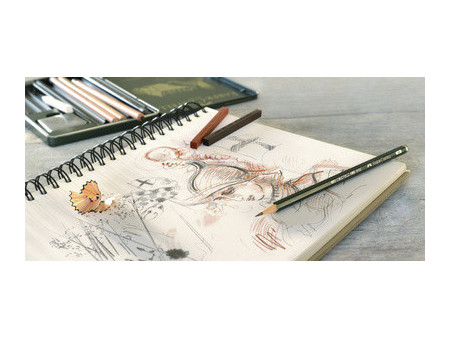 FABER-CASTELL Craie pour artistes PITT, noir brûlé medium