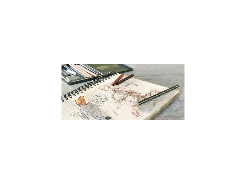 FABER-CASTELL Craie pour artistes PITT, noir brûlé medium