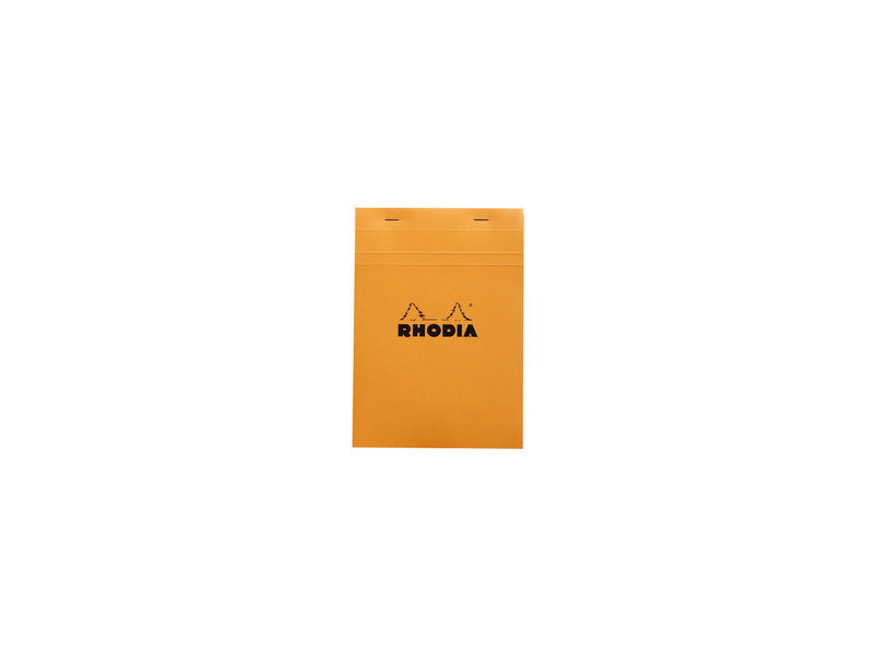 RHODIA Bloc agrafé No. 16, format A5, quadrillé 5x5, noir