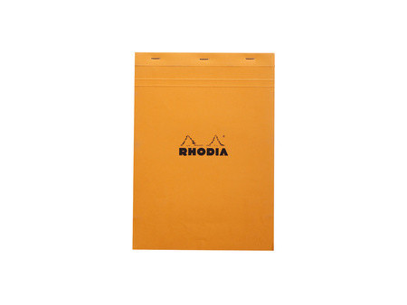 RHODIA Bloc agrafé No. 18, format A4, quadrillé 5x5, noir