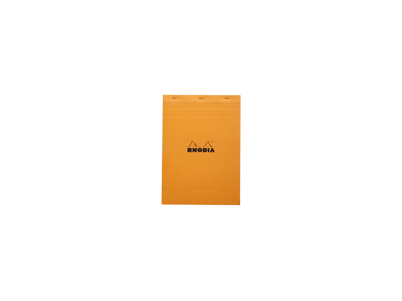 RHODIA Bloc agrafé No. 18, format A4, quadrillé 5x5, orange