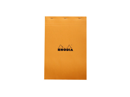 RHODIA Bloc agrafé No. 19, format A4+, quadrillé 5x5, noir