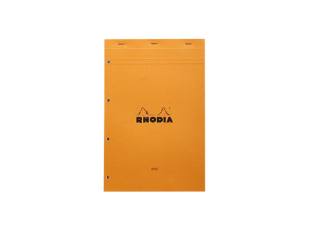 RHODIA Bloc agrafé No. 20, format A4+, Seyès, orange