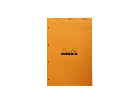 RHODIA Bloc agrafé No. 20, format A4+, quadrillé 5x5, noir