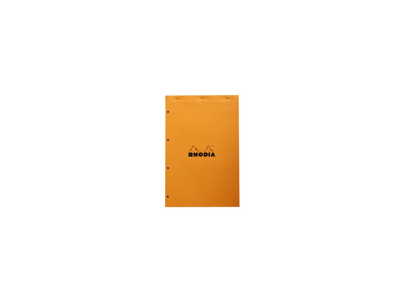RHODIA Bloc agrafé No. 20, format A4+, quadrillé 5x5, orange