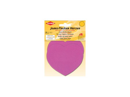 KLEIBER Patch thermocollant pour jeans Coeur, noir