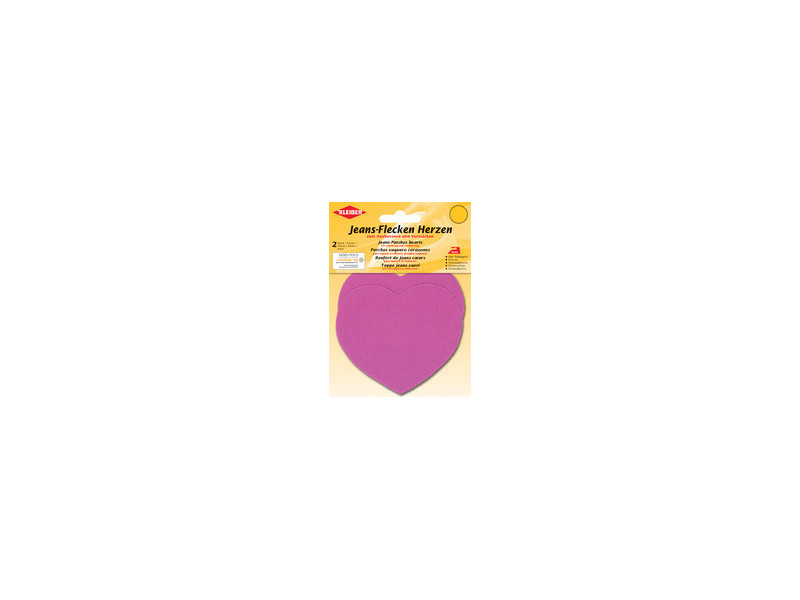 KLEIBER Patch thermocollant pour jeans Coeur, noir
