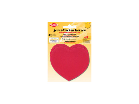 KLEIBER Patch thermocollant pour jeans Coeur, noir