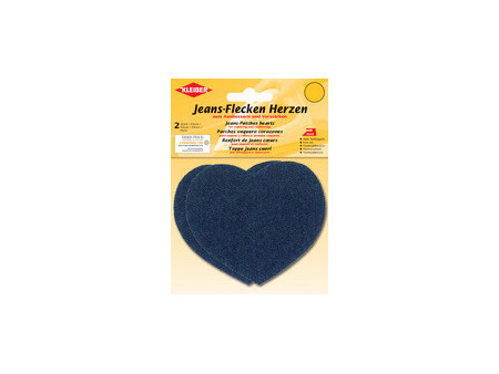 KLEIBER Patch thermocollant pour jeans Coeur, noir
