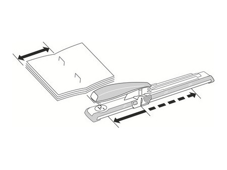 LEITZ Agrafeuse long bras Nexxt, capacité: 40 feuilles, noir