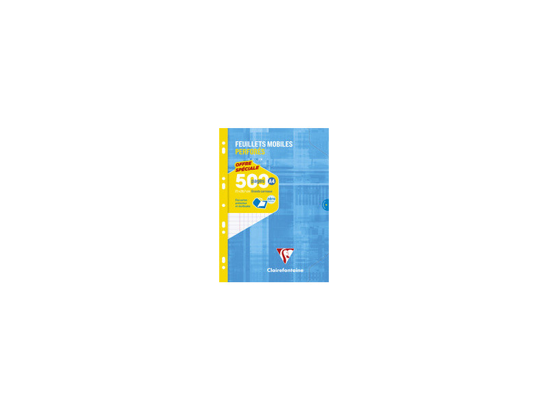 Clairefontaine Feuillets mobiles perforés, A4, quadrillé 5x5
