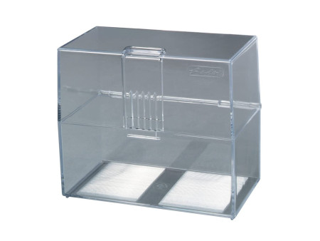 herlitz Boîte à fiches, A7 paysage, plastique, transparent