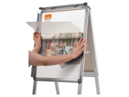 nobo Chevalet d'affichage A0, cadre aluminium haute qualité