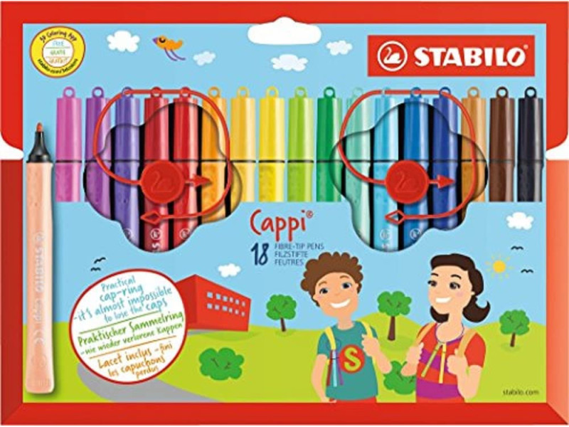 STABILO Feutre Cappi, étui en carton de 18
