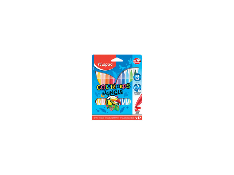 Maped Feutre COLOR'PEPS Jungle, étui en carton de 18