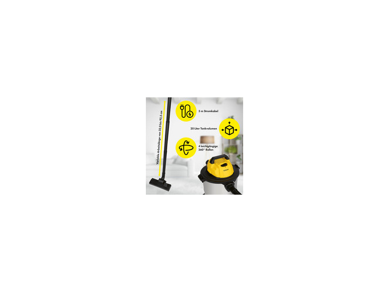 BOMANN Aspirateur eau & poussière BS 6058, inox, 20 L