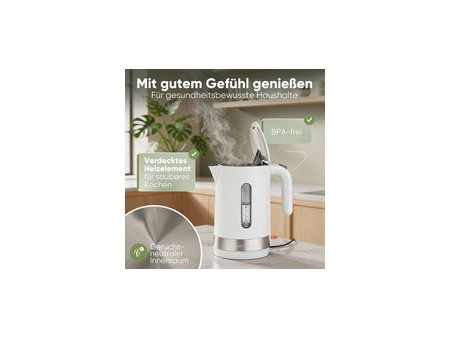 PROFI COOK Bouilloire WK 3840, sans fil, 1,8 L, blanc