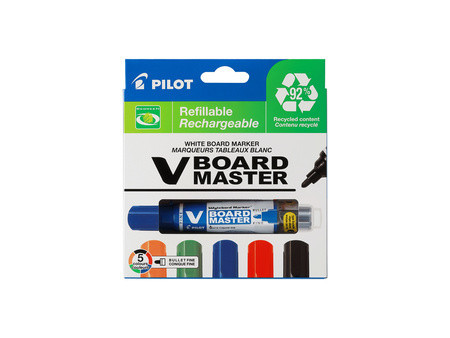 PILOT Marqueur pour tableau blanc V BOARD MASTER, étui de 5