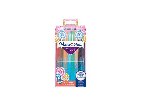 Paper:Mate Stylo feutre Flair 'Candy Pop', pochette de 16