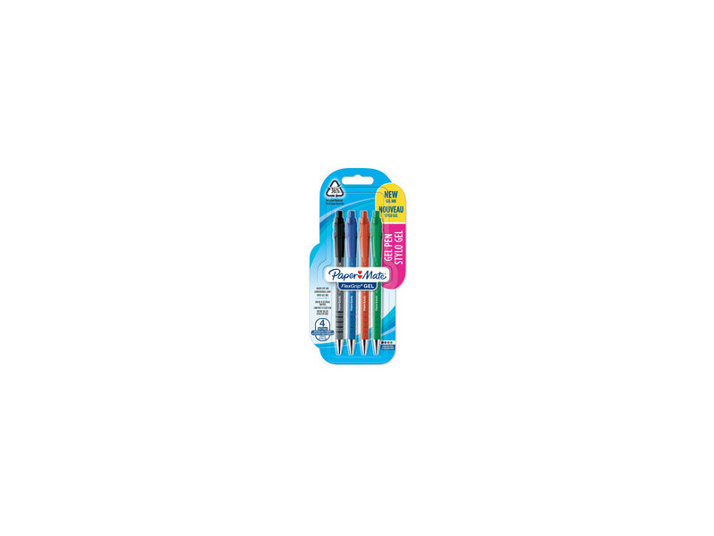Paper:Mate Stylo encre gel FlexGrip GEL, blister de 4, noir