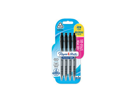Paper:Mate Stylo encre gel FlexGrip GEL, blister de 4, noir