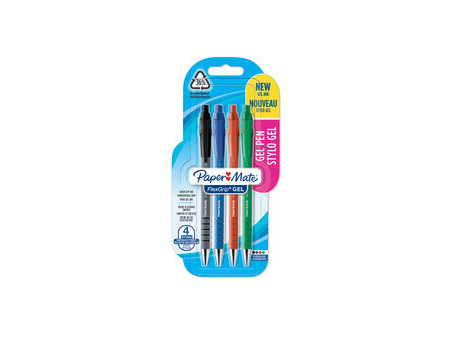 Paper:Mate Stylo encre gel FlexGrip GEL, blister de 4, noir