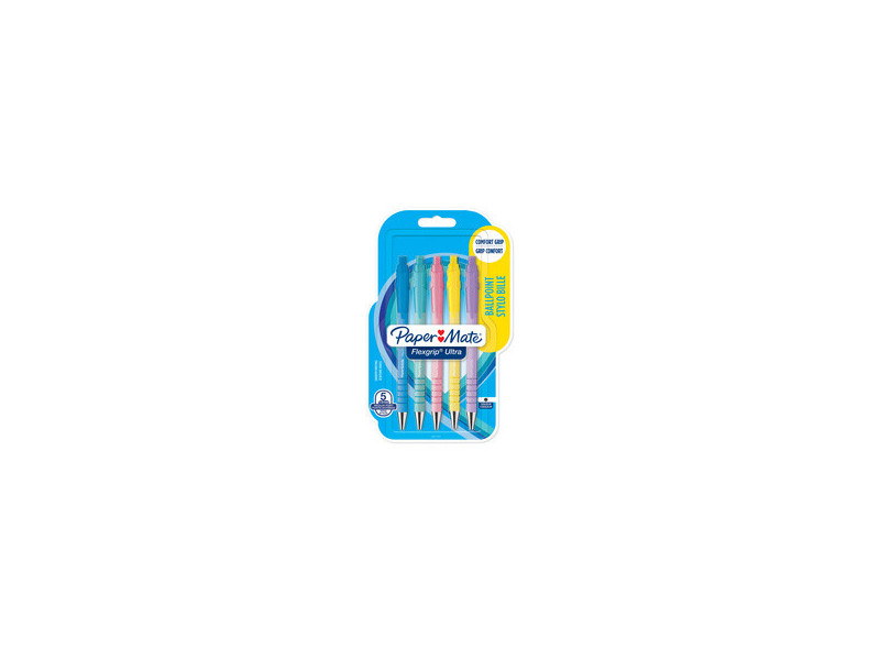 Paper:Mate Stylo à bille FlexGrip Ultra Pastel, blister de 5